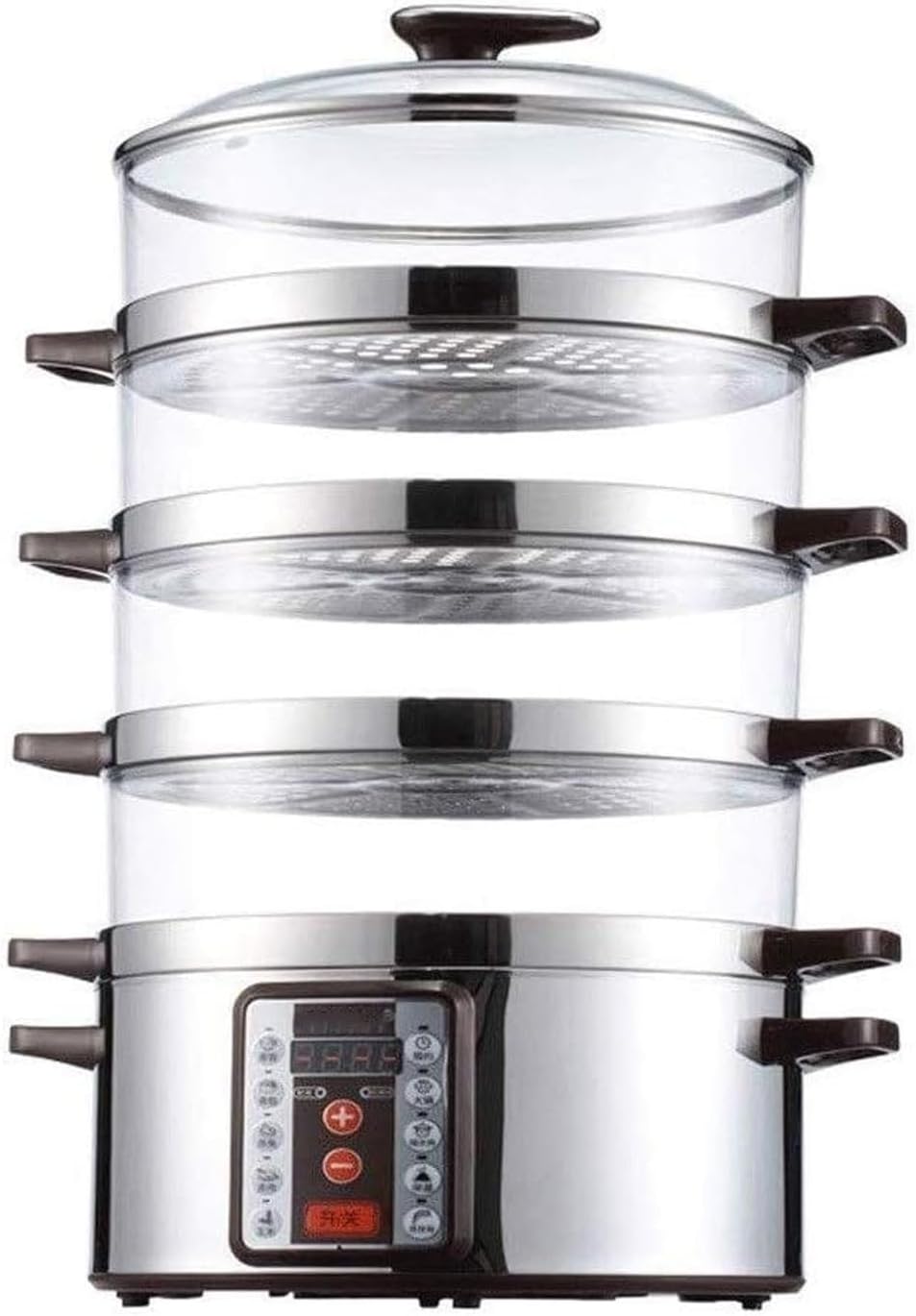 Vegetable Steamer Rice Cooker- Electric Steam Appliance Food Steamer Vegetable Steamer 4 Tier Stackable Auto Shut Off Fast Heating Electric Food Steamer(