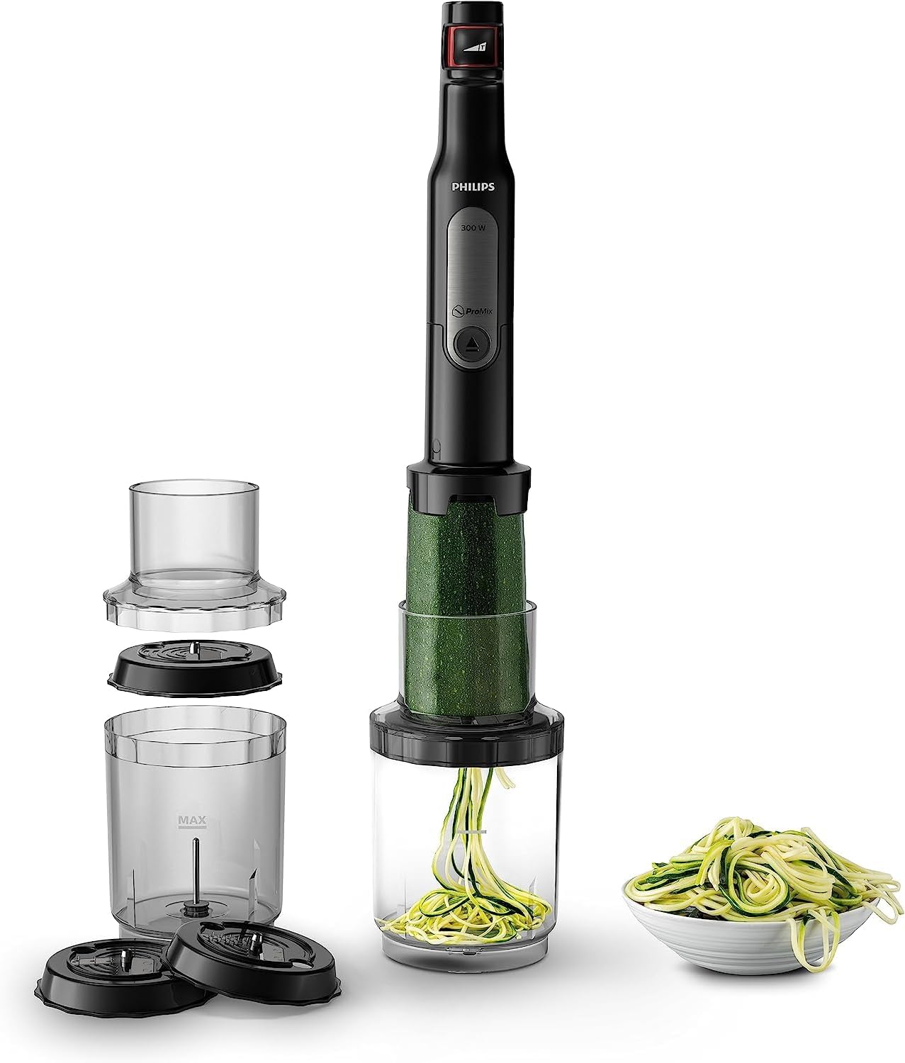 Philips ProMix Viva Collection Handblender, 300W Blending Power, SpeedTouch, Easy & Intuitive, On-the-Go Tumbler, Black & Stainless Steel, (HR2629/91)