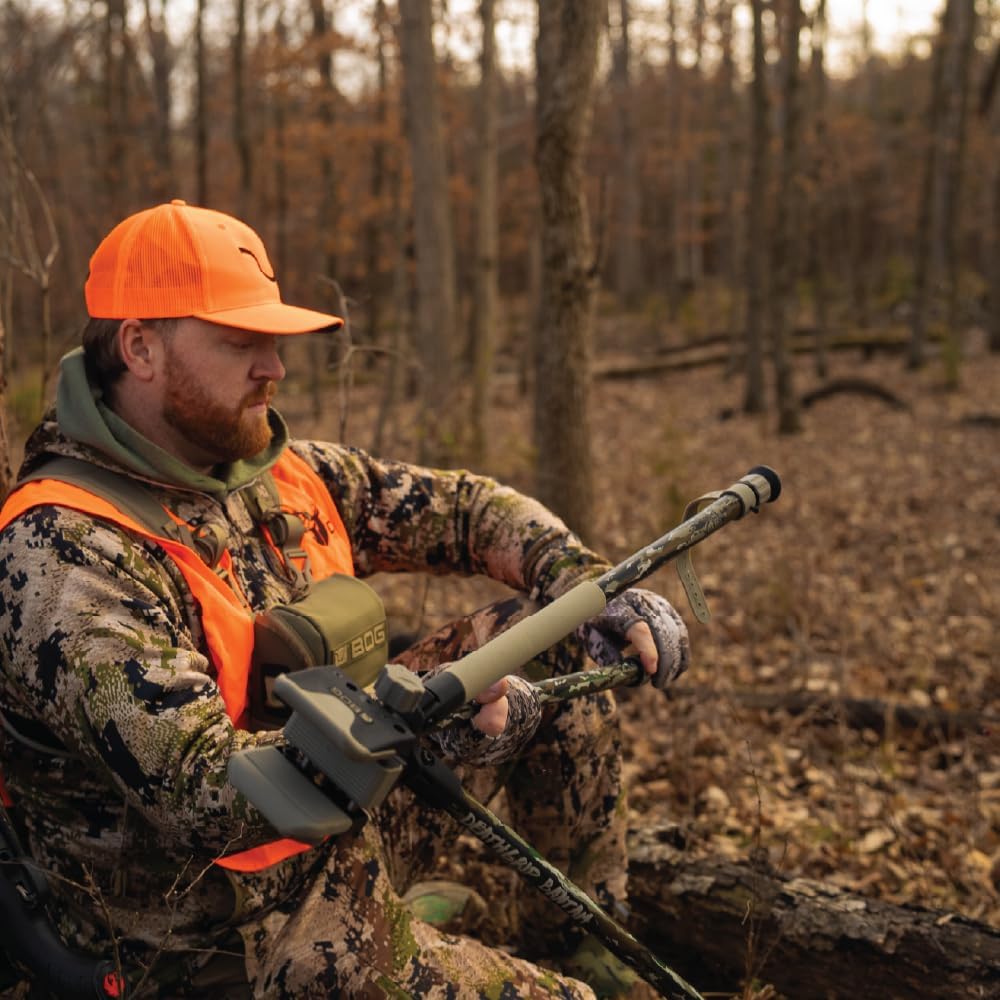 BOG DeathGrip Aluminum Tripod with Durable Frame, Lightweight, Stable Design, Bubble Level, Adjustable Legs, Shooting Rest, and Hands-Free Operation for Hunting, Shooting, and Outdoors