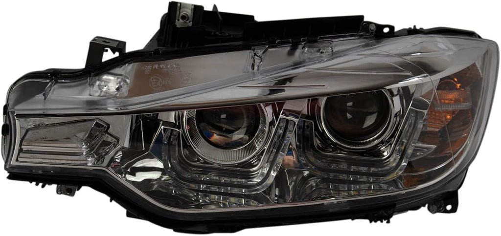 TRQ 2 Piece Headlight Assembly Set Performance Halogen Driver & Passenger Side Compatible with BWM 328i 335i 2012-2015 BM2502169 BM2503169