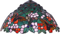 Tiffany Lamp Shade Replacement, 16 Inch Stained Glass Lampshades Antique Butterfly Cherry Blossom Crystal Beads Design Light Cover Only for Table Lamp Floor Lamp Pendant lamp Ceiling Light
