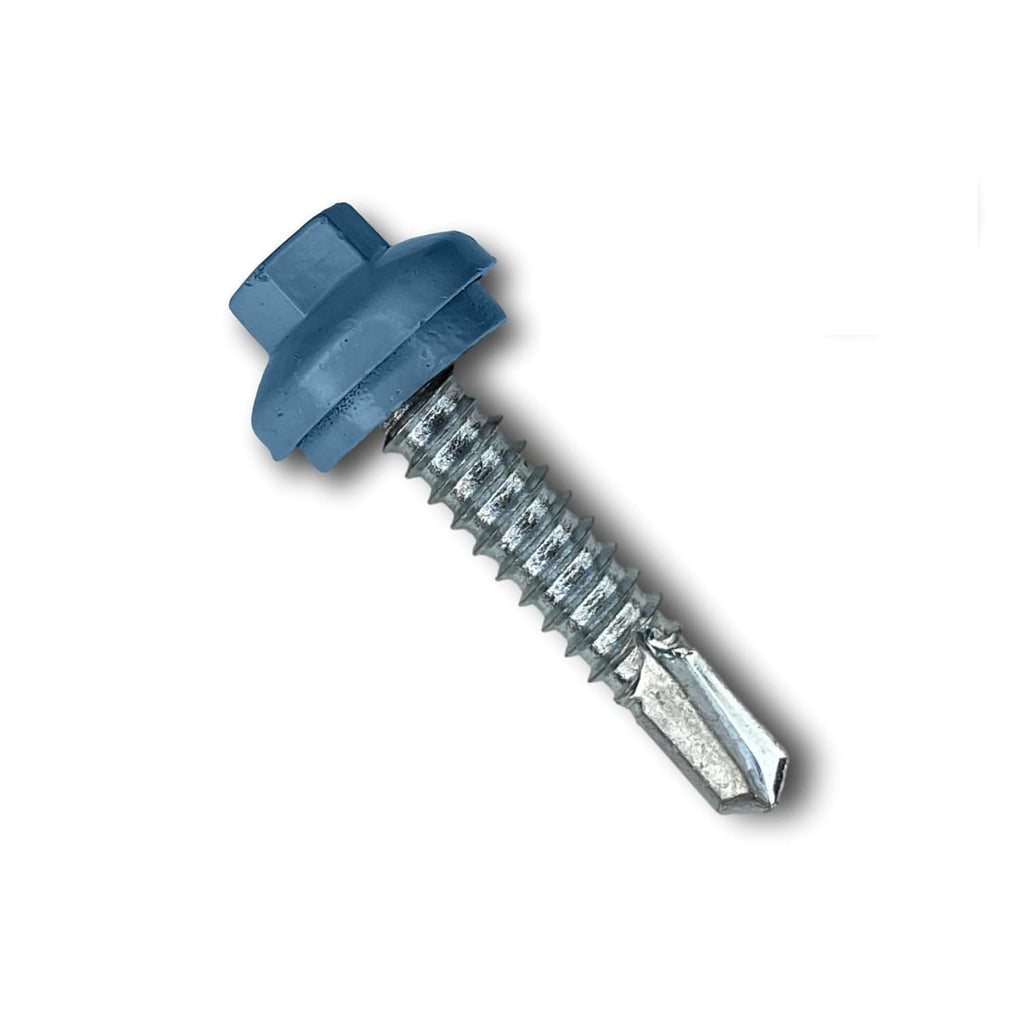 EAGLE 1 Long-Life Metal Roofing Screws: #14 x 1.25 Dome Cap Metal Building Screws (250-Count), Self-Drilling Tip, EPDM Washer, Multiple Colors/Includes 5/16' Magnetic Hex Bit Driver (Hawaiian, 250)
