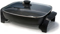 10.5-Quart Jumbo Electric Skillet with Easy-Pour Spout, Black - Versatile Cooking Made Easy
