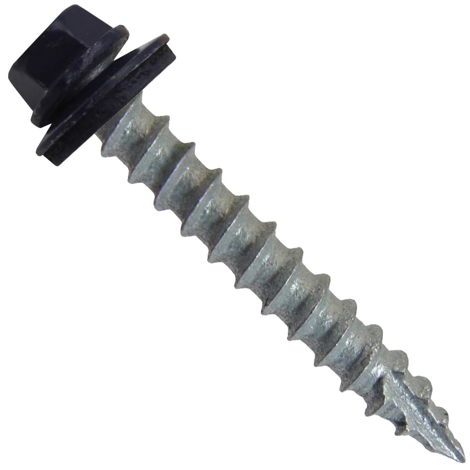 #14 Metal Roofing Screws: (750) Screws x 1-1/2' Dark Blue Hex Washer Head Sheet Metal Roof Screw. Self Starting/self Tapping Metal to Wood. EPDM Washer. Colored Head. for Corrugated Roofing