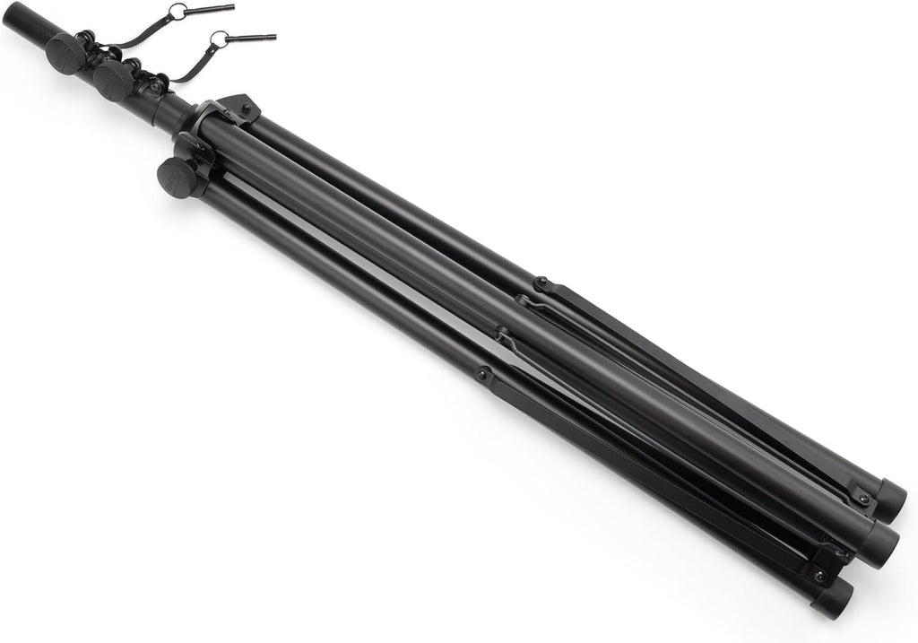 On-Stage Production-Grade LS-SS7770 10' Lighting/Speaker Stand (Folding,Portable Tripod PA Loudspeaker Pole, Adjustable Height, Overhead Tower,Nonslip Rubber Feet,Steel and Aluminum,Black)