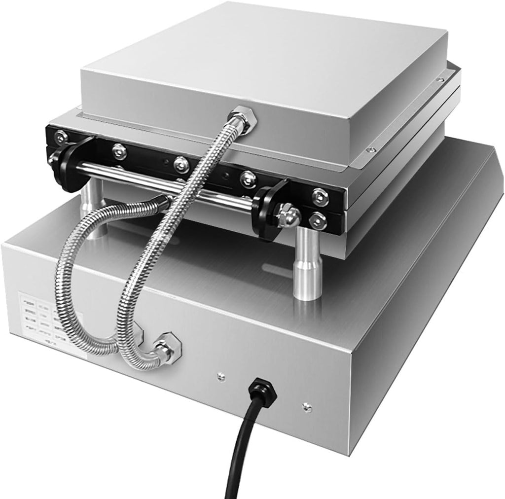 Electric Heating Shrimp Fossil Cake Machine, with Double Heating Plate, Seafood Pancake Frying Pan with Temperature Display & Intelligent Temperature Control for Snack Bars and Home Use,A