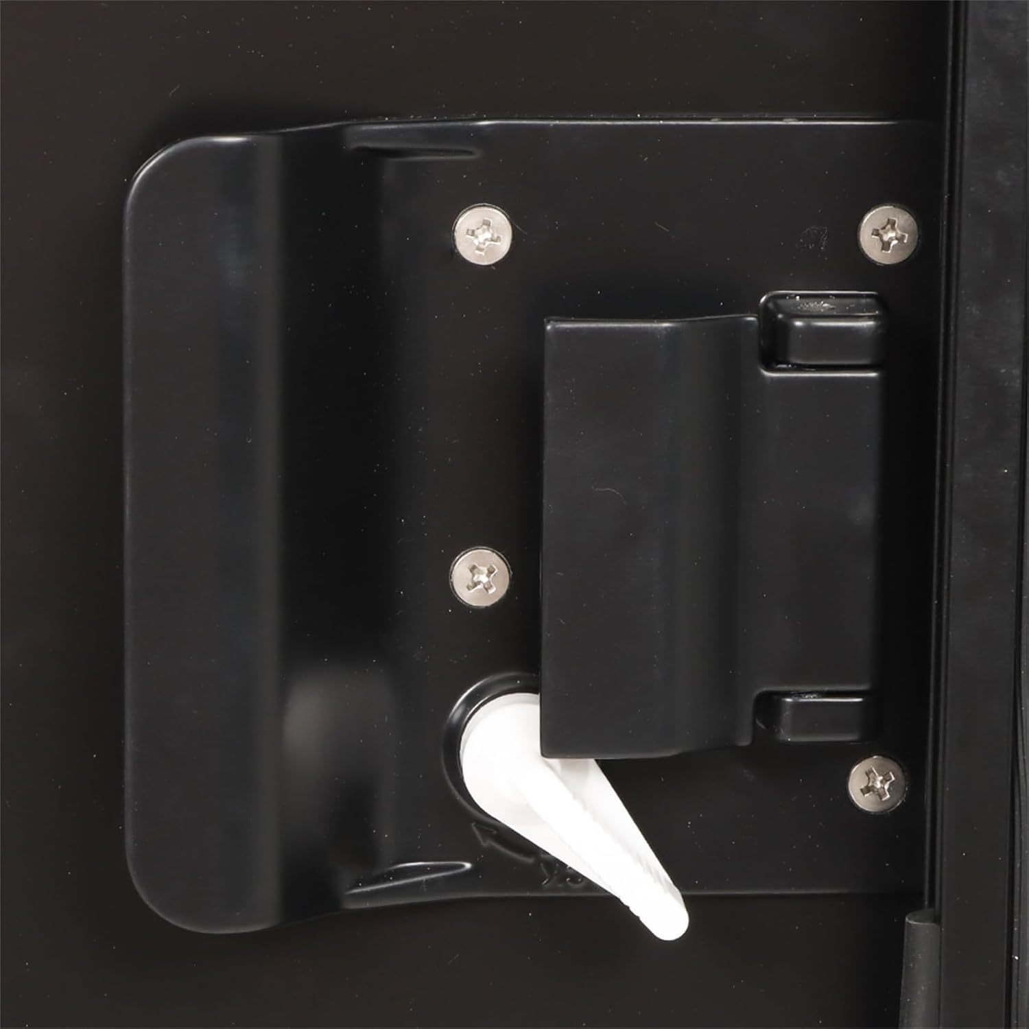 labwork 30(W) x 36(H) Passenger RV Entry Door with Radius Corners on Top and Square Bottom with Screen Door and Window Black