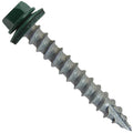 #14 Metal Roofing Screws: (750) Screws x 1-1/2' Ivy Green/Forest Green Hex Head Sheet Metal Roof Screw. Self Starting/Tapping EPDM Washer. Colored Head for Corrugated Roofing