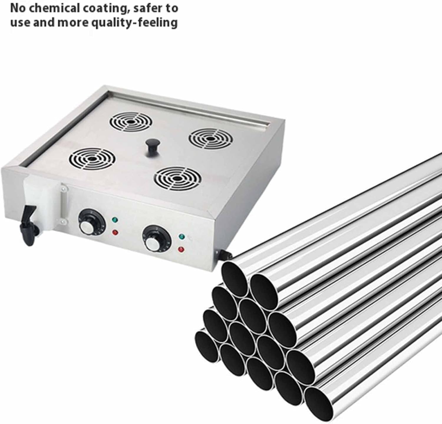 Automatic Temperature Control Electric Bun Steamer, 2/4/6 Hole Commercial Stainless Steel Restaurant Steamer Save Time and Energy Suitable for Fast Food Restaurants