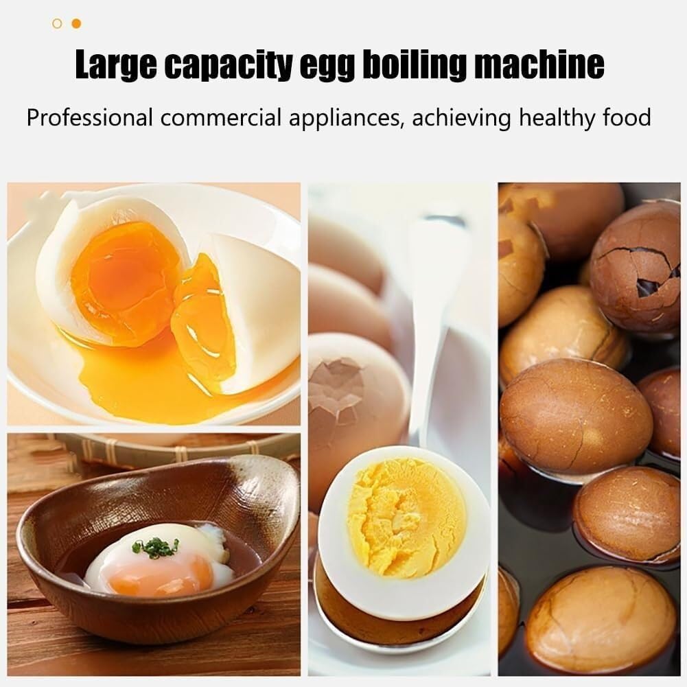 Commercial Egg Boiler Machine, 45 Egg Capacity Restaurant Automatic Egg Boiler Steamer, 110V-220v/50hz, with Mesh Basket, Timing Function, 30-110℃ Temperature Control, Egg Cooker
