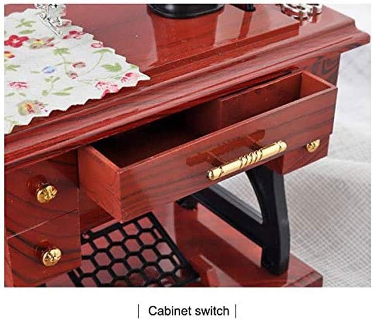 Cute Sewing Machine Music Box Retro Gift Table Home Decor and Unique