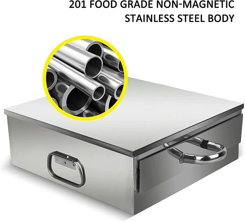 Rice Noodle Rolls Machine, Food Steamer with 3 Stainless Steel Trays -Household Cook Ware, Home Kitchen for Rice, Seafood and Buns