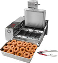 HNZXIB 1800+pcs/hour Mini 4-Row Donut Maker, Automatic Donut Machine, Commercial Doughnut Frying Maker, 5 Gears Adjustment, 110V 60Hz, 2000W, Stainless Steel, for Cafes, Bakeries, Restaurants