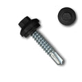 EAGLE 1 Long-Life Metal Roofing Screws: #14 x 1.25 Dome Cap Metal Building Screws (250-Count), Self-Drilling Tip, EPDM Washer, Multiple Colors/Includes 5/16' Magnetic Hex Bit Driver (Black, 250)