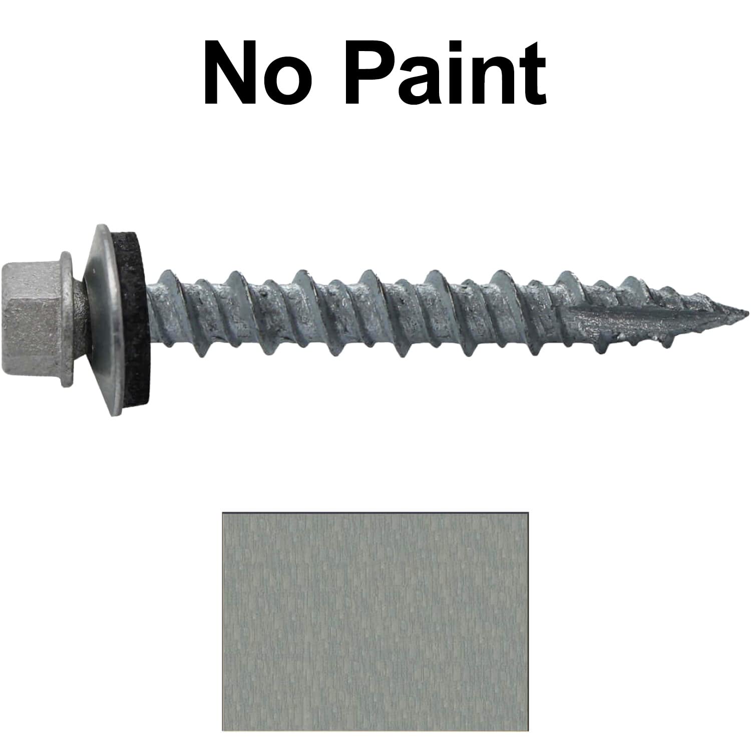 Metal Roofing Screws: (1000) 10 x 1-1/2' Galvanized Hex Head Sheet Metal Roof Screw. Self Starting Metal to Wood siding Screws. EPDM Washer. No Paint