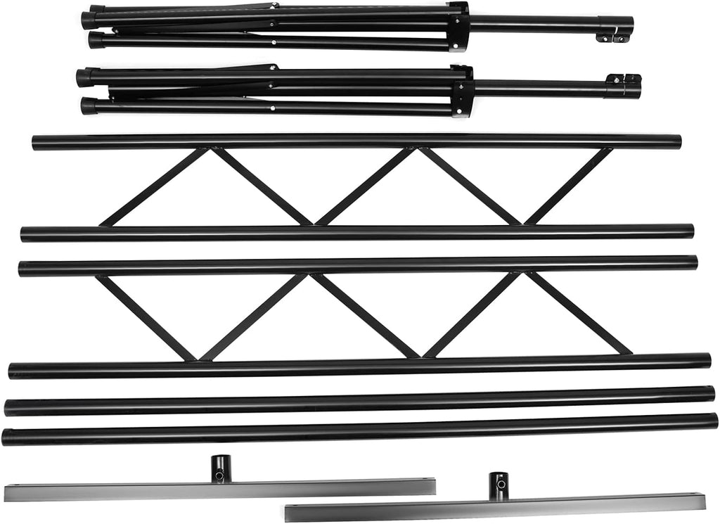 Portable DJ Lighting Truss Stand, Freestanding Metal T Bar Trussing Sturdy and stable Stand Tripod Exhibition lights Packages Heavy Duty Stage Lighting Truss with Anti Footbeds for Weddings Bars
