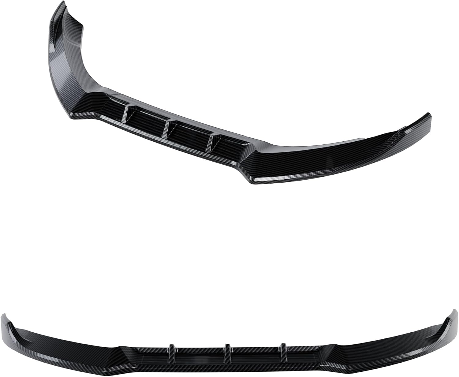 Carbon Fiber Look Front Bumper Lip Splitter Compatible with Ford Escape 2013-2016 Accessories Under Chin Spoiler Body Kit Add On ABS Materia (Carbon Fiber Look)