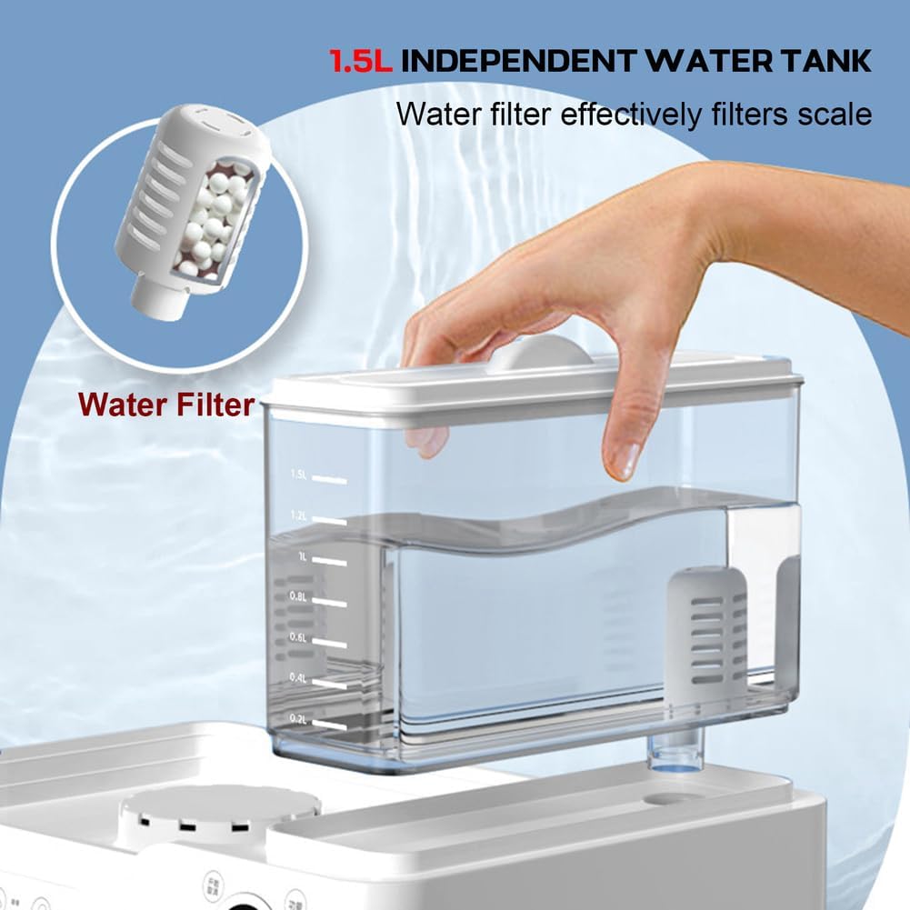 3 Tier Electric Food Steamer for Cooking, Vegetable Steamer Touch The Visual Panel Hot Food Heater with Baskets, 12H Booking, Independent Water Tank
