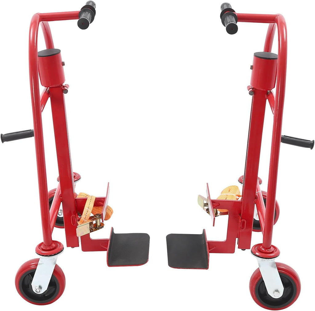 Furniture Movers, 1300Lbs Heavy Duty Furniture Dolly Manual Appliance Rollers with 4 Wheels and 2 Nylon Straps, Furniture Handling Tool Moving Tool Set for Moving Furniture Household Appliances