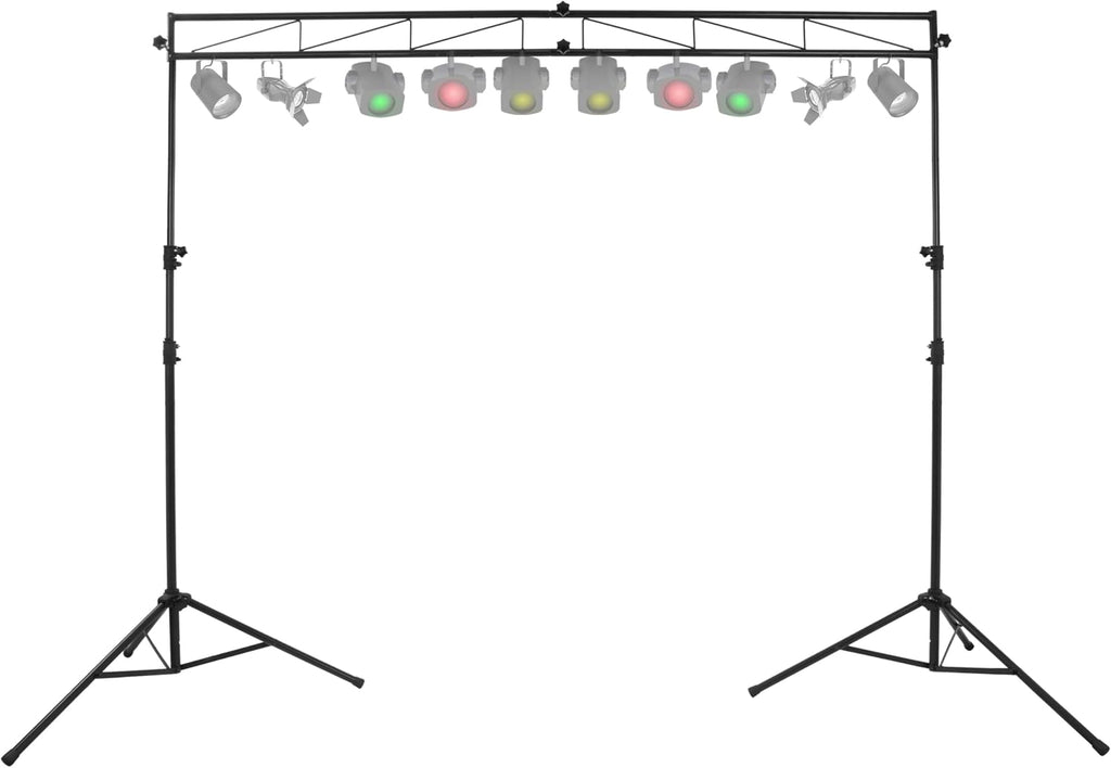 HECASA Lighting Truss Stand System,8Ft Stage Portable DJ Booth Trussing | Stand,Adjustable bracket height,Up to 150Lbs Capacity,Kit for Lighting Stage Platform,Auditoriums,Concert Halls,Clubs and