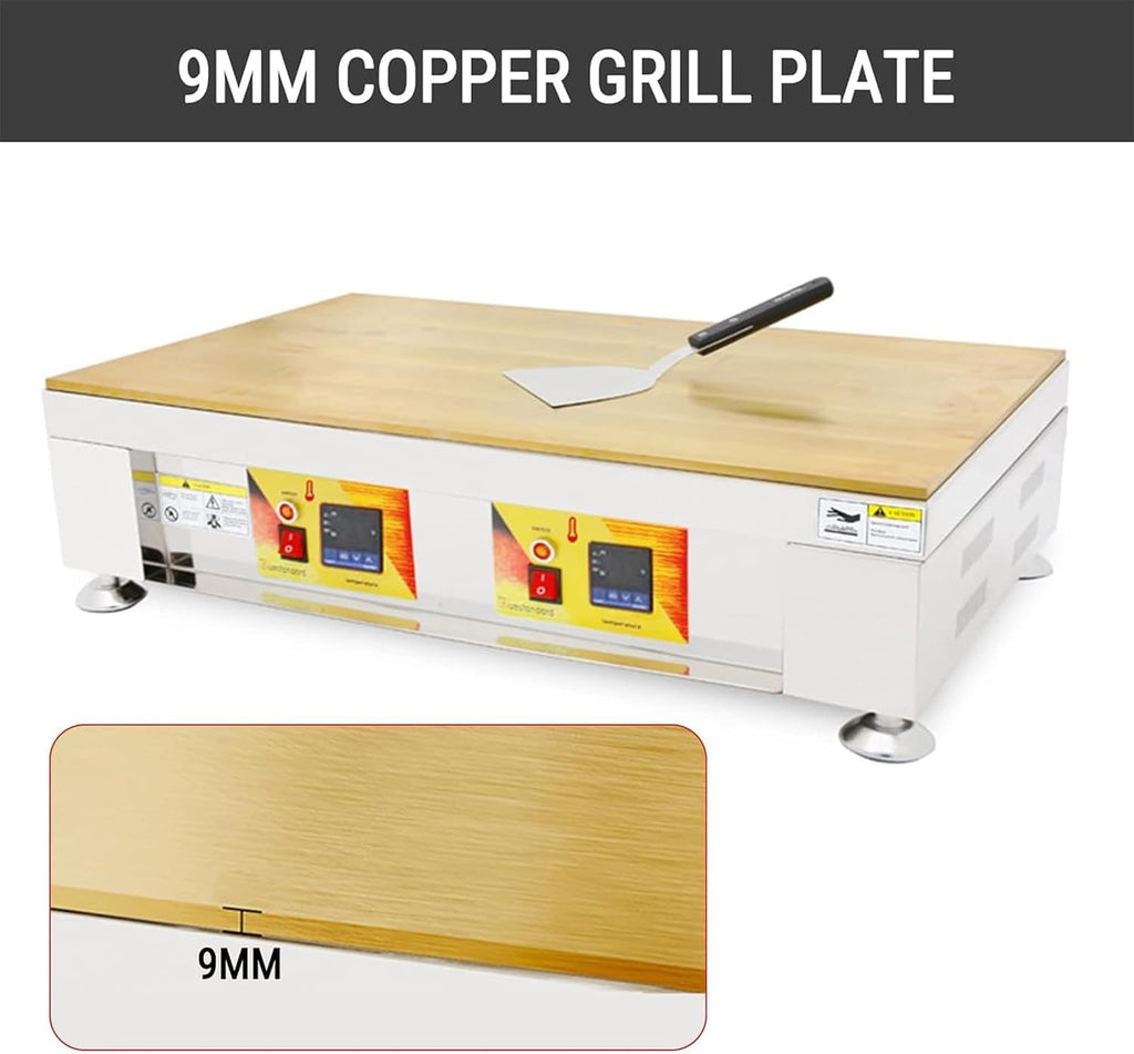 Fluffy soufflé pancake maker, 2.4 KW Electric soufflé machine, with stainless steel lid, flat electric frying pan machine, cake baking equipment for restaurant bakery