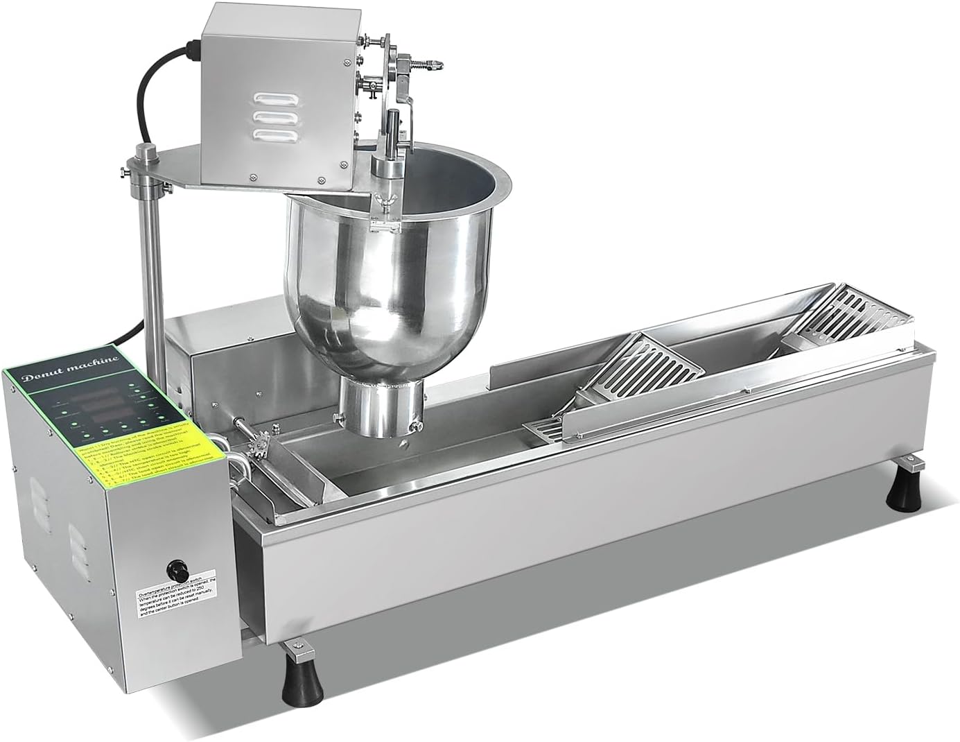 Commercial Single Rows Donut Machine/Donuts Making Machine/Doughnut Maker/Frying Donuts Maker/Mini Donut Maker,Large capacity,Combination of forming and frying
