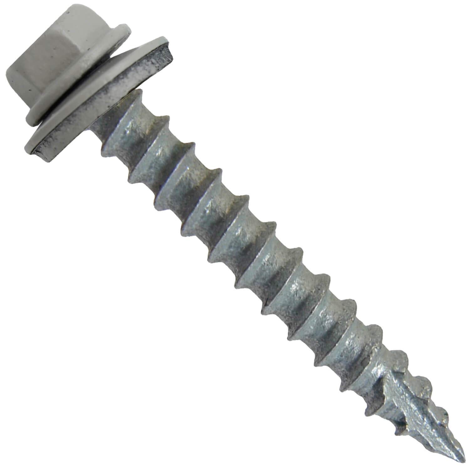 #14 Metal Roofing Screws (750) Screws x 1-1/2' ABC Gray Hex Washer Head Sheet Metal Roof Screw. Self Starting/self Tapping Metal to Wood with EPDM Washer. Colored Head. for Corrugated Roofing