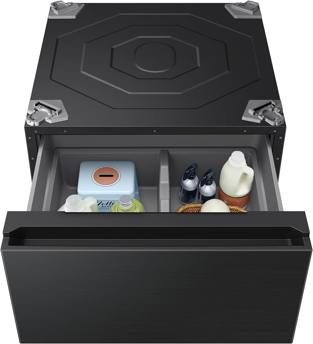 Samsung Bespoke AI Laundry Combo Pedestal with Storage Drawer, Brushed Black, WE702NB/US