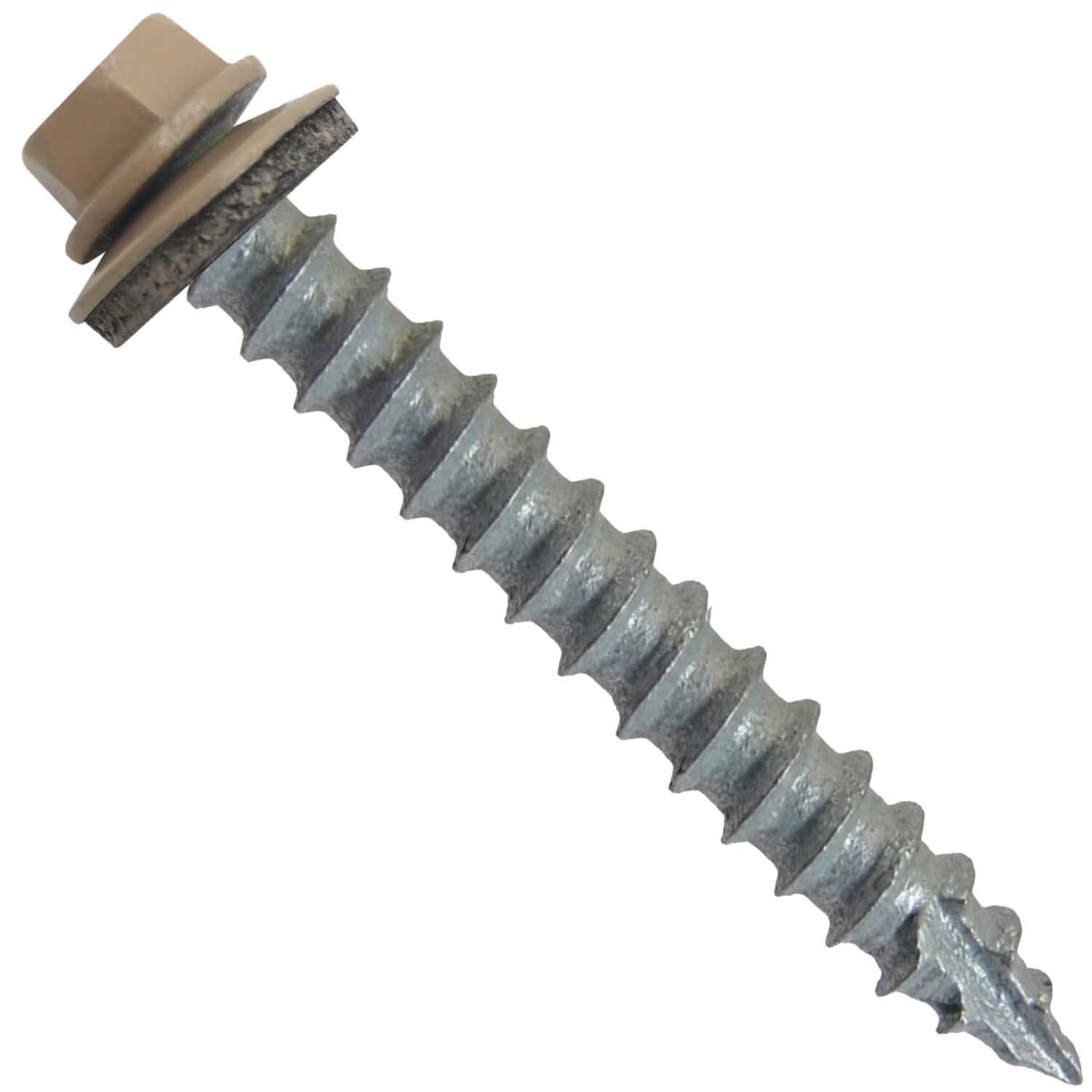 14x2 Metal Roofing Screws (TAN) (14X2 MRS CASE)