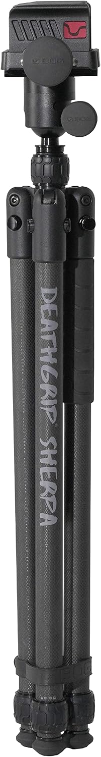 BOG DeathGrip Aluminum Tripod with Durable Frame, Lightweight, Stable Design, Bubble Level, Adjustable Legs, Shooting Rest, and Hands-Free Operation for Hunting, Shooting, and Outdoors