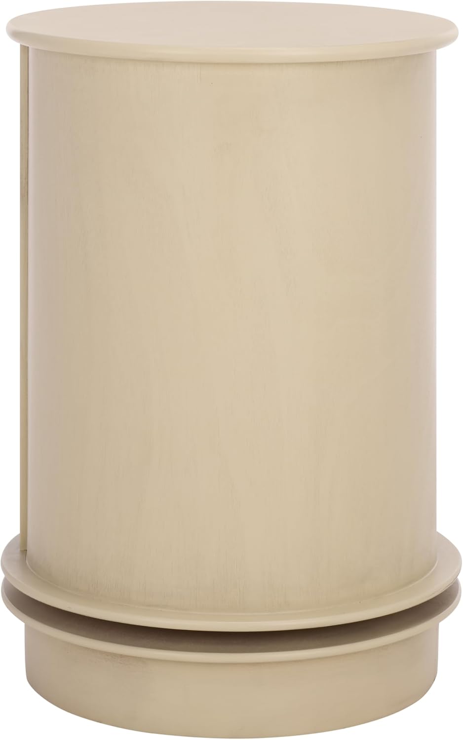 SAFAVIEH Furniture - Tabitha 1-Drawer Accent Table - Sand - Solid Wood - Farmhouse Storage Design - Ideal for Living Room, Entryway, Home Office, 17.7'W x 17.7'D x 26'H - Fully Assembled (AMH5712G)