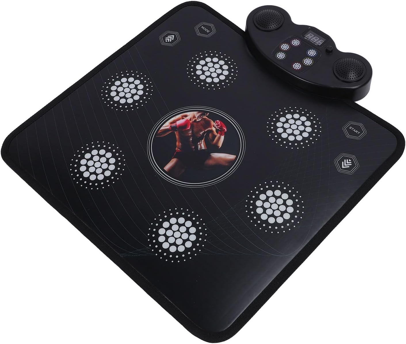 Relieve Stress Wall Mounted Punching Machine, 2 in 1 Music Boxing Machine and Dance Pad, PVC Music Dance Game Mat Boxing Music Trainer Machine for Kids & Adults