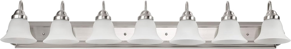 Nuvo Lighting 60/3283 Traditional Seven Light Vanity from Ballerina Collection in Pwt, Nckl, B/S, Slvr. Finish