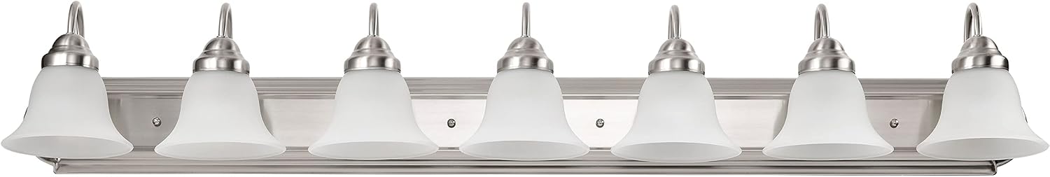 Nuvo Lighting 60/3283 Traditional Seven Light Vanity from Ballerina Collection in Pwt, Nckl, B/S, Slvr. Finish