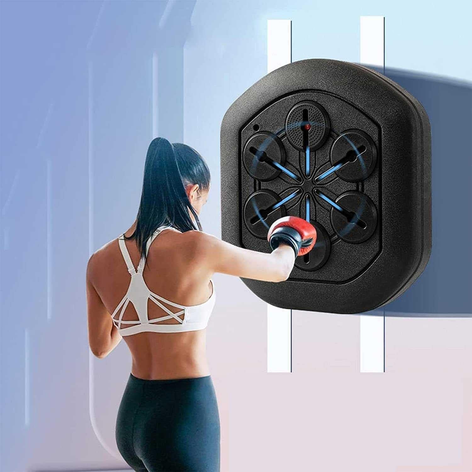 Music Punching, Home Music Boxing Machine Musical Boxing Machine for Wall, Electronic Boxing Practice Wall Target Smart Music Boxing Machine with Gloves