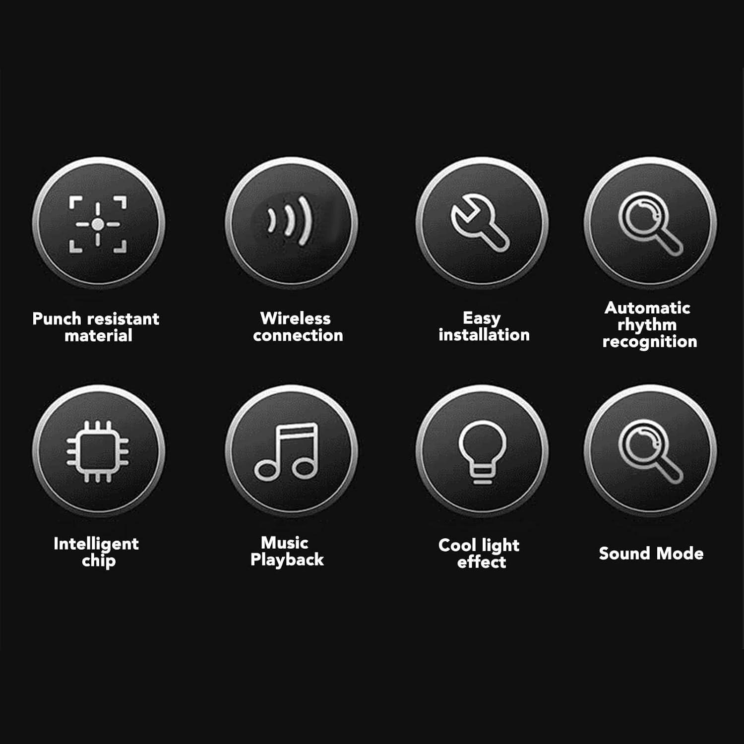 GOWENIC Music Boxing Machine, Wall Mounted Smart Bluetooth Music Boxing Trainer, Rechargeable Electronic Boxing Target with Adjustable Speed for Home, Indoor and Gym