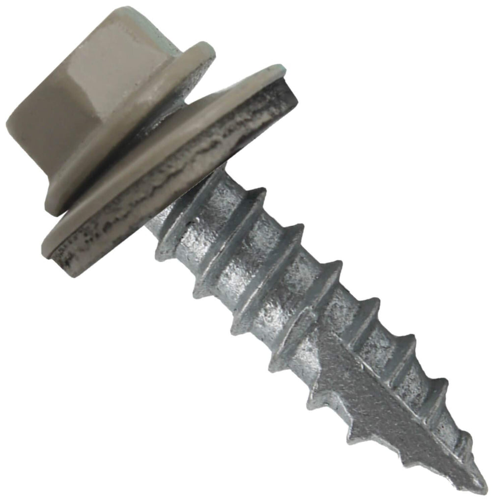 #14 Metal Roofing Screws: (1000) Screws x 1' Clay Hex Head Sheet Metal Roof Screw. Self Starting/Tapping Metal to woodsheet Metal Screws with EPDM Washer. for Corrugated Roofing