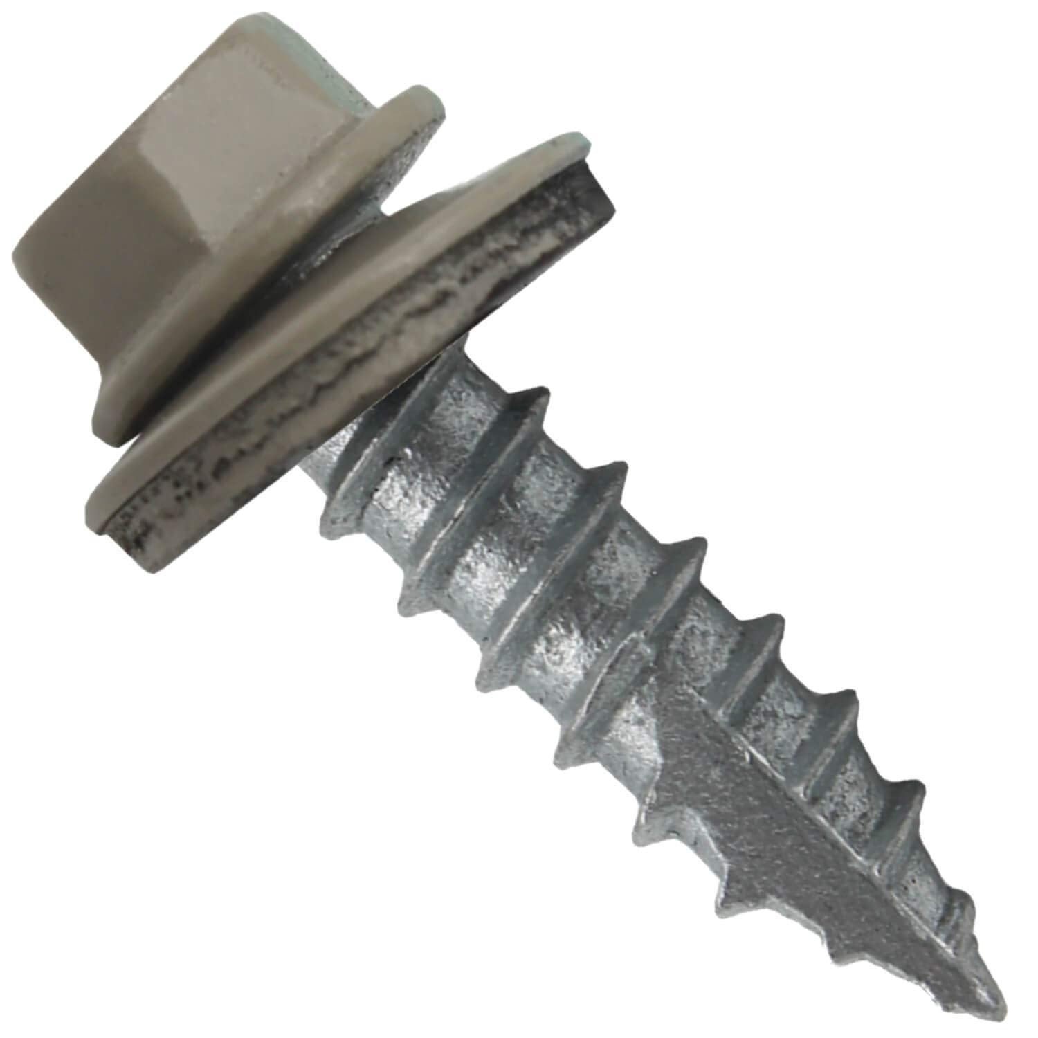#14 Metal Roofing Screws: (1000) Screws x 1' Clay Hex Head Sheet Metal Roof Screw. Self Starting/Tapping Metal to woodsheet Metal Screws with EPDM Washer. for Corrugated Roofing