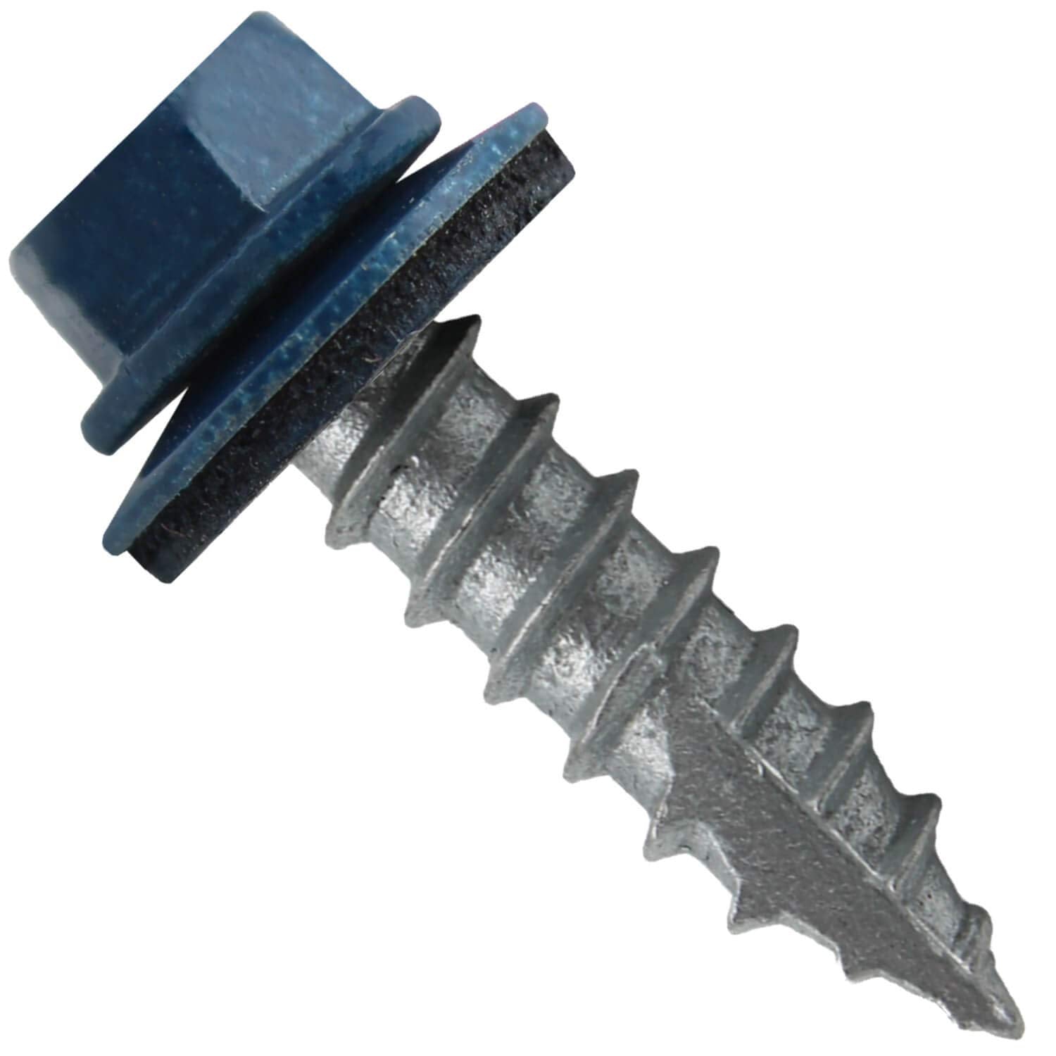 #14 Metal Roofing Screws: (1000) Screws x 1' Heron Blue Hex Head Sheet Metal Roof Screw. Self Starting/Tapping Metal to woodsheet Metal Screws with EPDM Washer. for Corrugated Roofing
