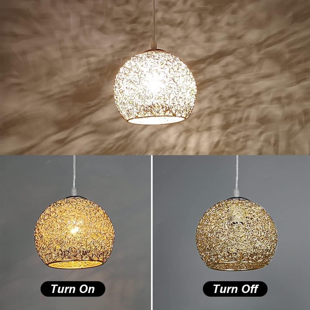 Chandelier Light for Living Room LED Chandelier Aluminum Wire Globe Lampshade Fixture Nordic Decor Hanging Light for Kitchen Island Dining Room Living Room Hallway