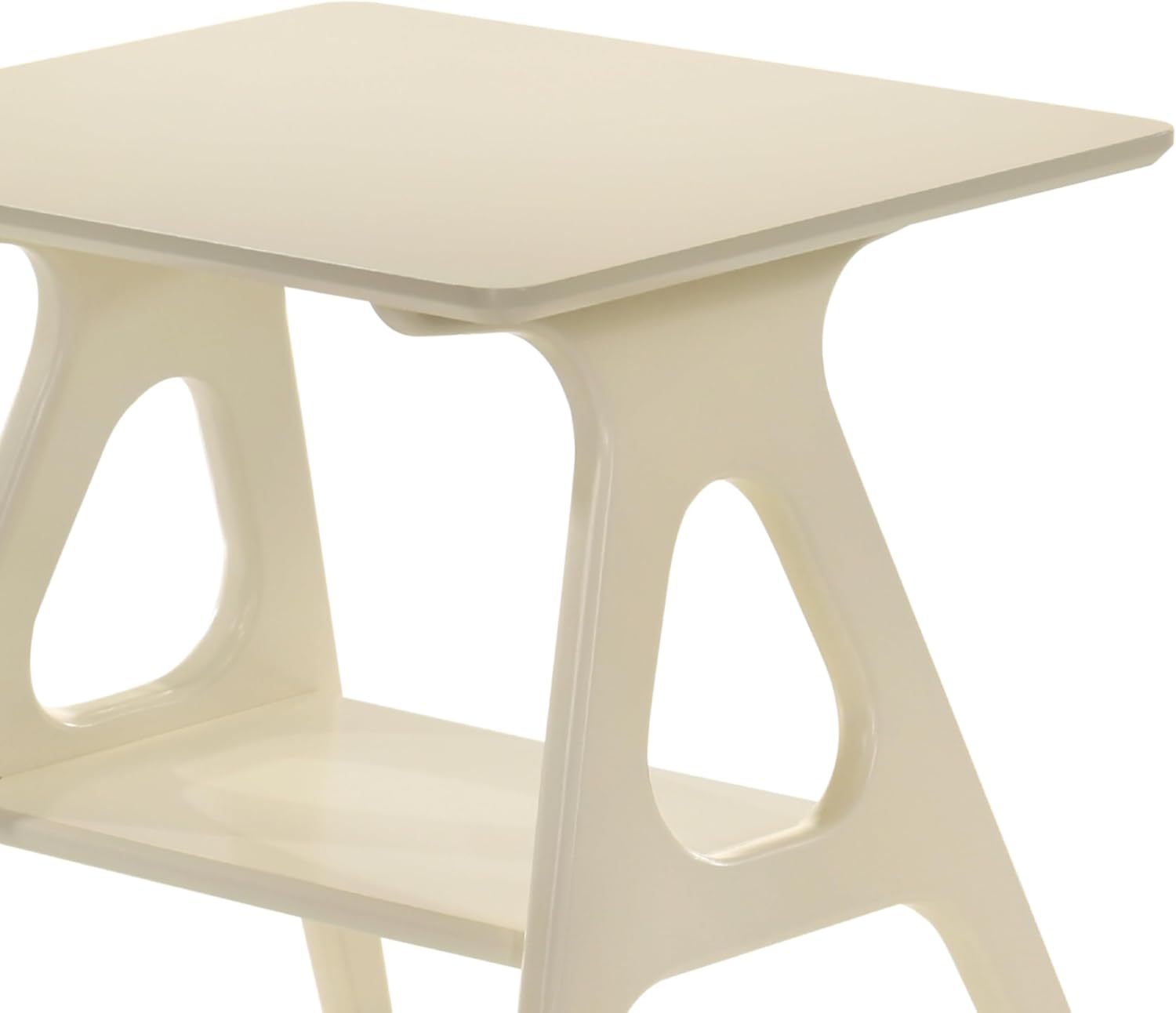 Roundhill Furniture Arona 3-Piece Coffee Table Set, Coffee Table and Two End Tables, Off-White Finish