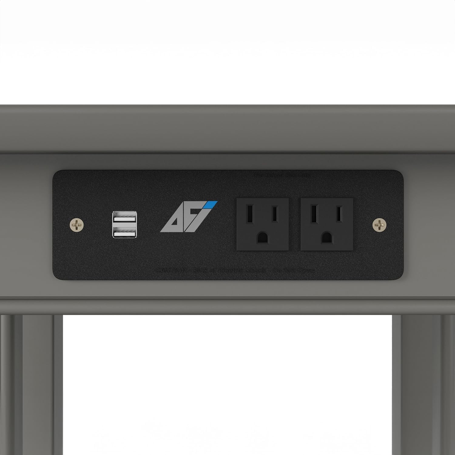 AFI, Mission End Table with Charging Station, Grey