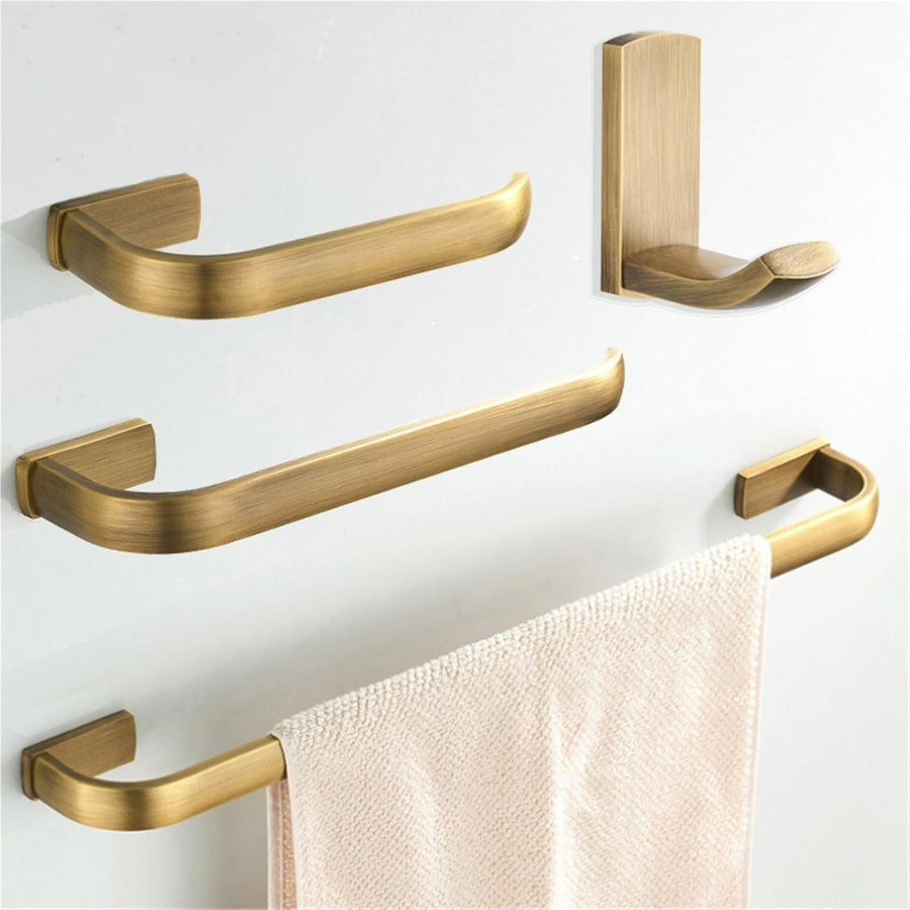 Brass Bathroom Accessories Hardware Set Toilet Paper Roll Holder Bath Towel Rail Ring Wall Mounted Robe Coat Hook(Towel Ring)