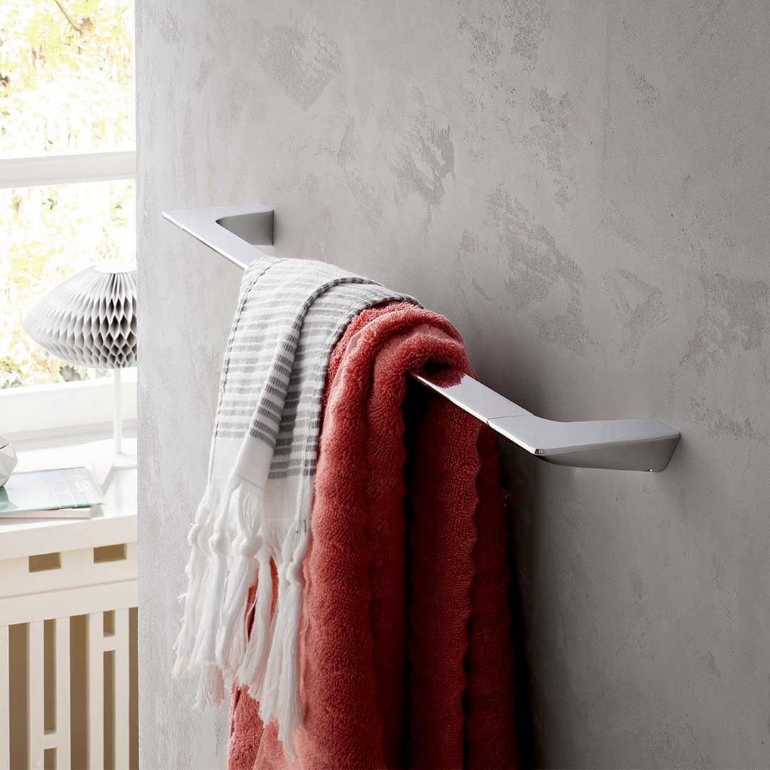 Emco Art 165500101 Hand Towel Ring with Open Hand Towel Rail Width 240 mm Chrome