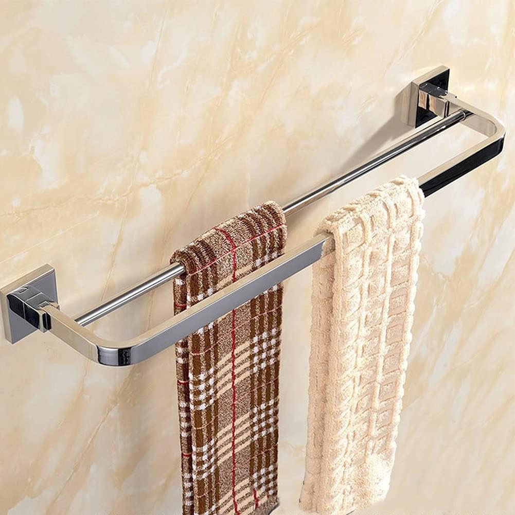 LSLYTQ Towel Ring, Wall Mounted Square Style Stainless Steel Bath Towel Holder Rack, Towel Hanger for Kitchen Hotels Bathroom Toilet