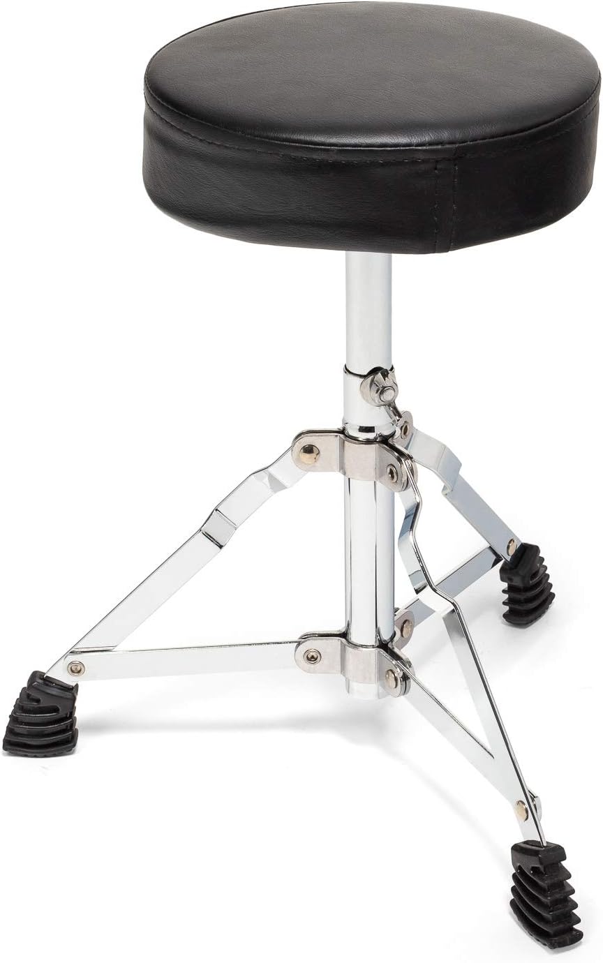 Ashthorpe 3-Piece Complete Drum Set - Beginner Kit with 14' Bass, Adjustable Throne, Cymbal, Pedal & Drumsticks - Purple