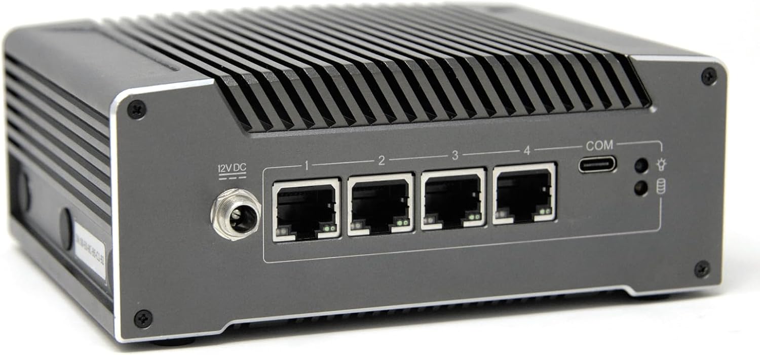 Protectli Vault V1410-4 Port, Micro Appliance/Mini PC - N5105, 4X 2.5G NICs, 8GB LPDDR RAM on-Board, 32GB eMMC on-Board, 500GB NVMe SSD