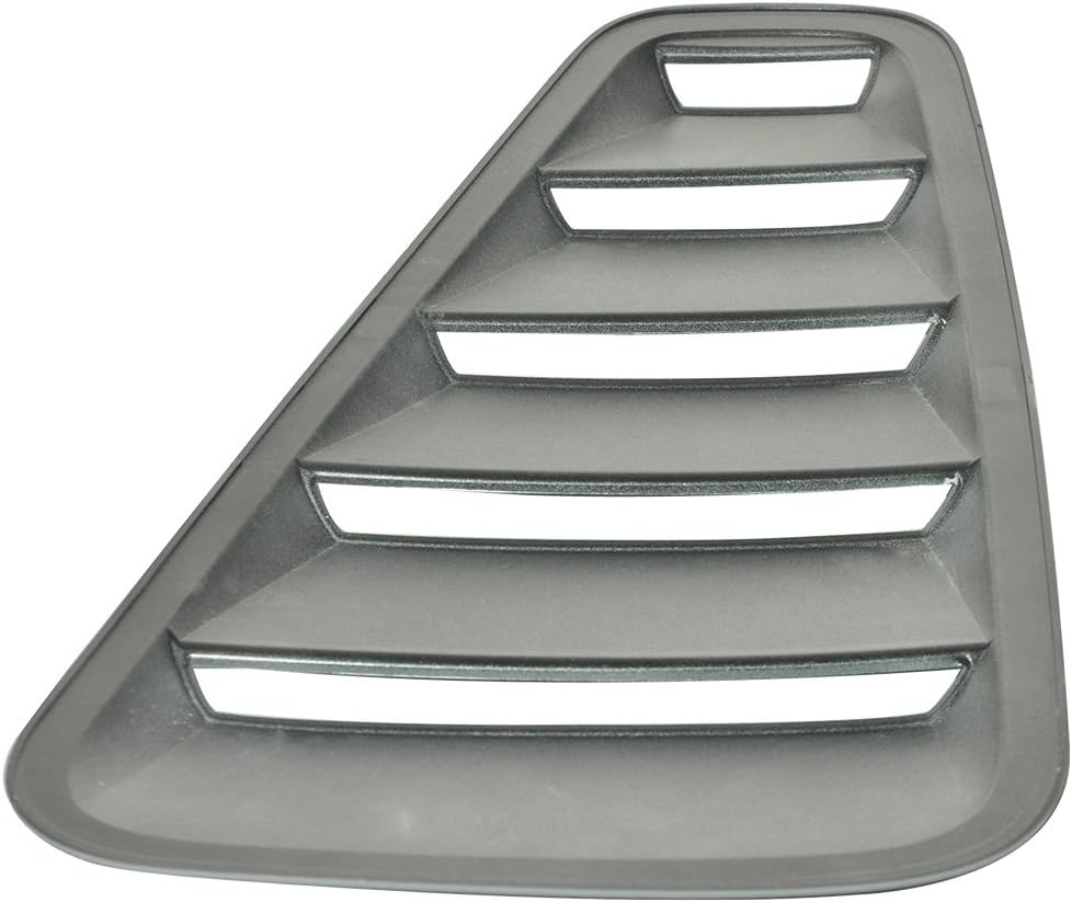 Pre Painted Window Delete Panels Compatible with 2005-2009 Ford Mustang V6, Factory Style Satin Silver Metallic #TL ABS Plastic Sun Rain Shade Guard Wind Vent Air Deflector by IKON MOTORSPORTS, 2006