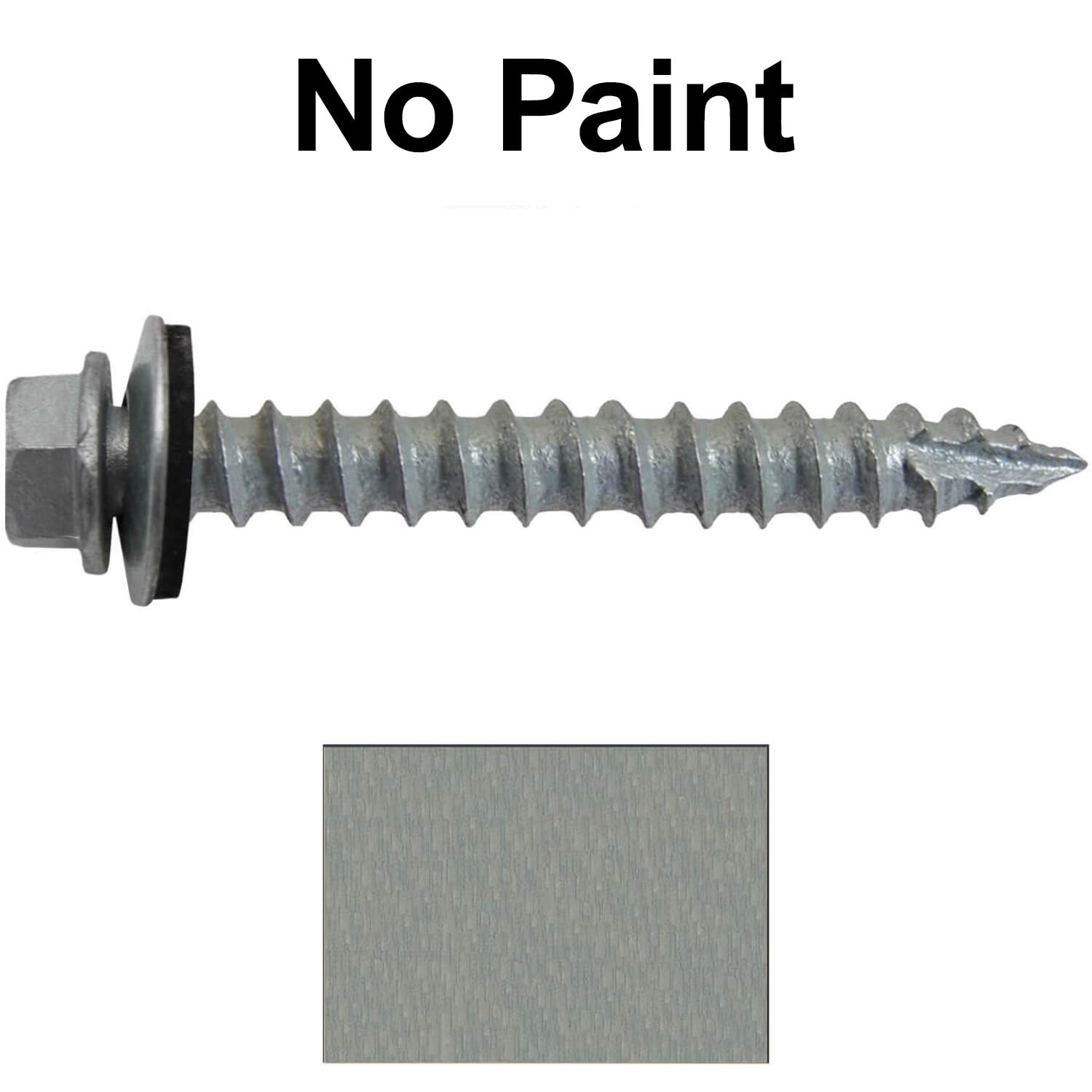 #14 Metal Roofing Screws: (1000) Screws x 2' Galvanized Hex Head Sheet Metal Roof Screw. Self Starting Metal to Wood Sheet Metal Screws with EPDM Washer. for Corrugated Roofing