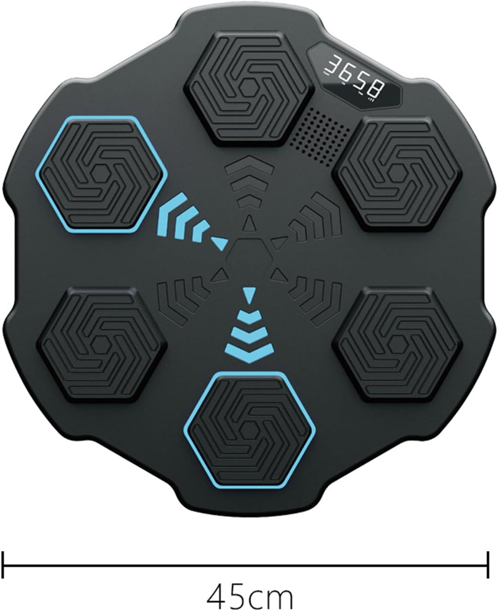 Music Boxing Machine,Digital Boxing Gym Equipment with Rhythm Light and Real-Time Workout Data,Wall Punching Pad for Home and Office